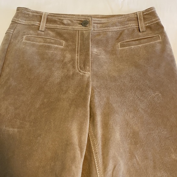 Loft Ann Taylor Soft Tan Leather Pants - Size 4 - Picture 4 of 15